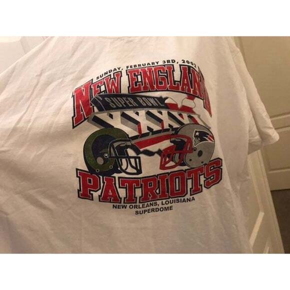 New England Patriots Super Bowl XXXVI T-Shirt 3X Preshrunk cotton Vintage 2002 - Picture 2 of 10
